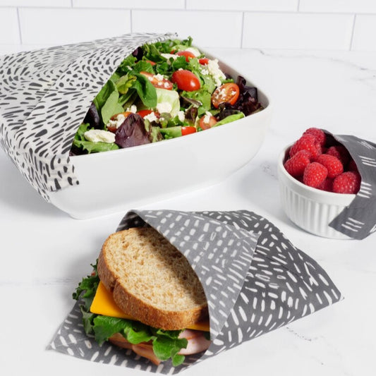 Beeswax Food Wraps: Mixed Black & White