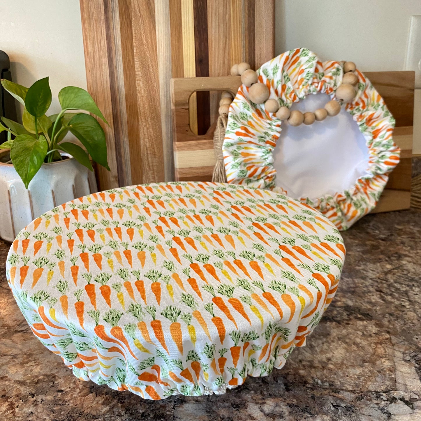 Reusable Bowl Covers: Full Bloom Carrots