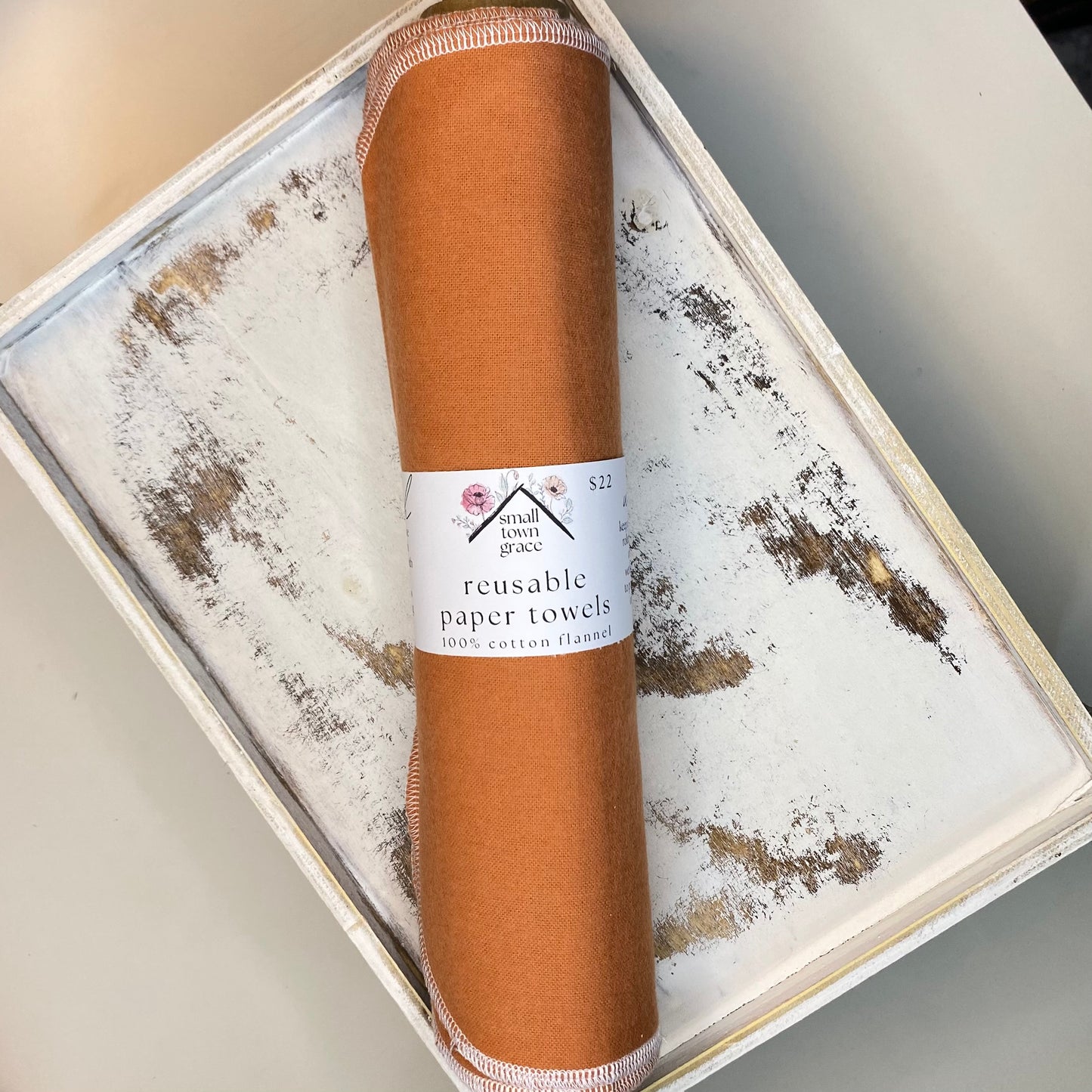 Burnt Orange Reusable Paper Towels