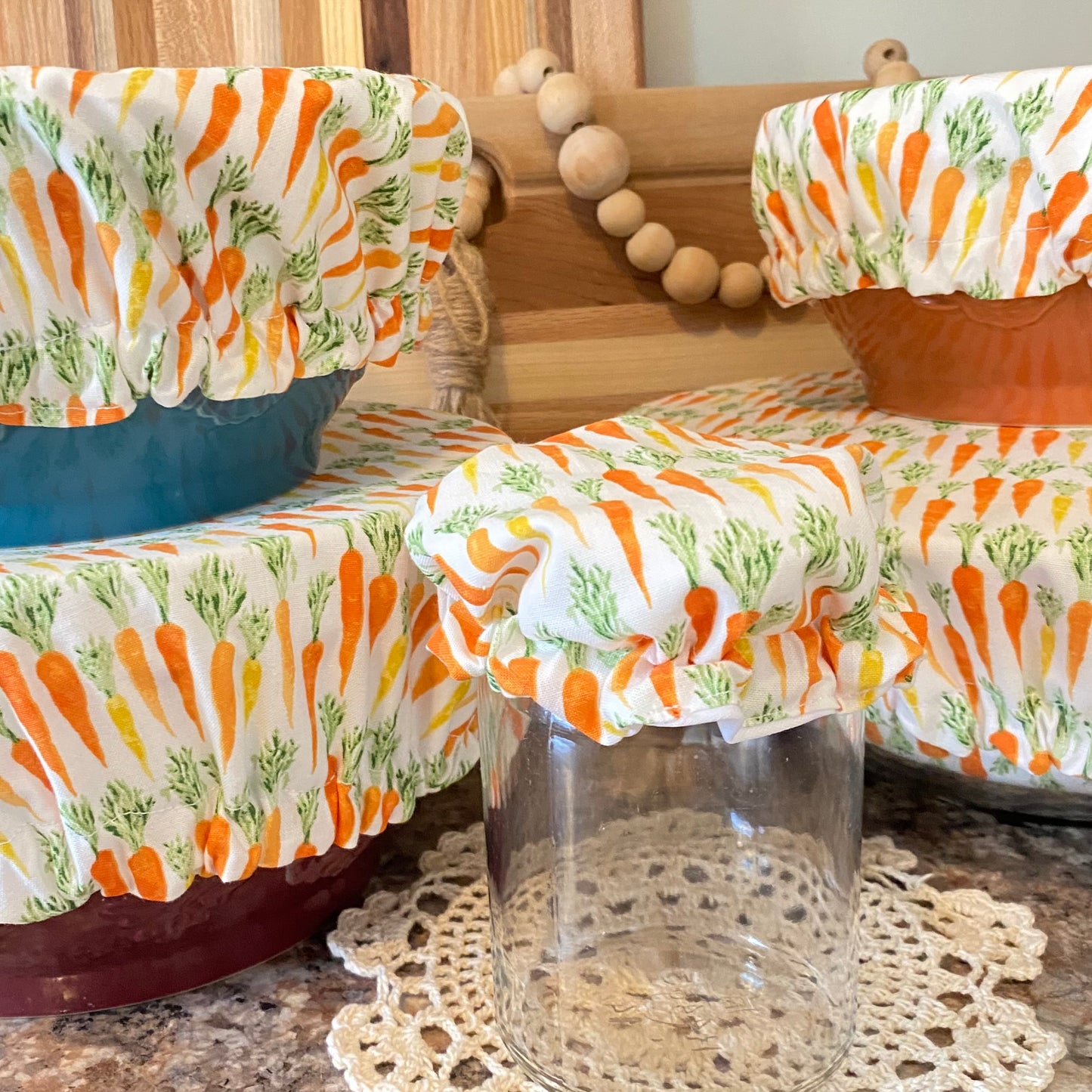Reusable Bowl Covers: Full Bloom Carrots