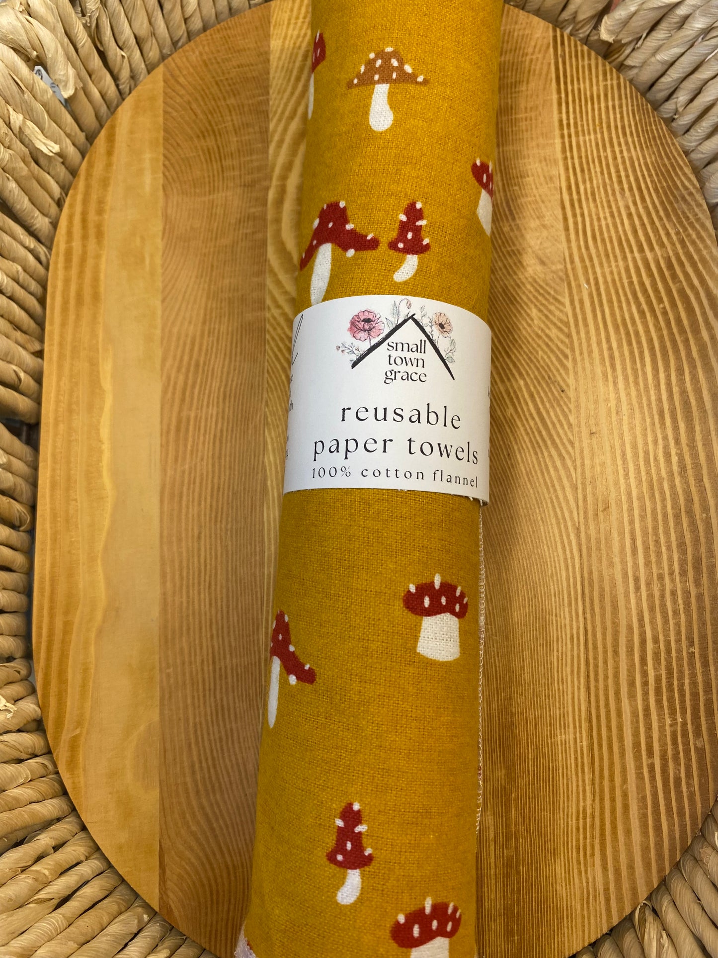 Red Top Mushrooms Reusable Paper Towels
