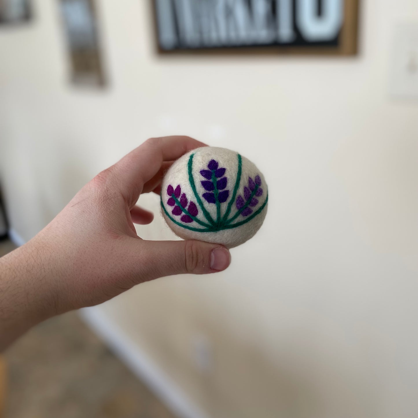Wool Dryer Balls: Butterfly & Lavender