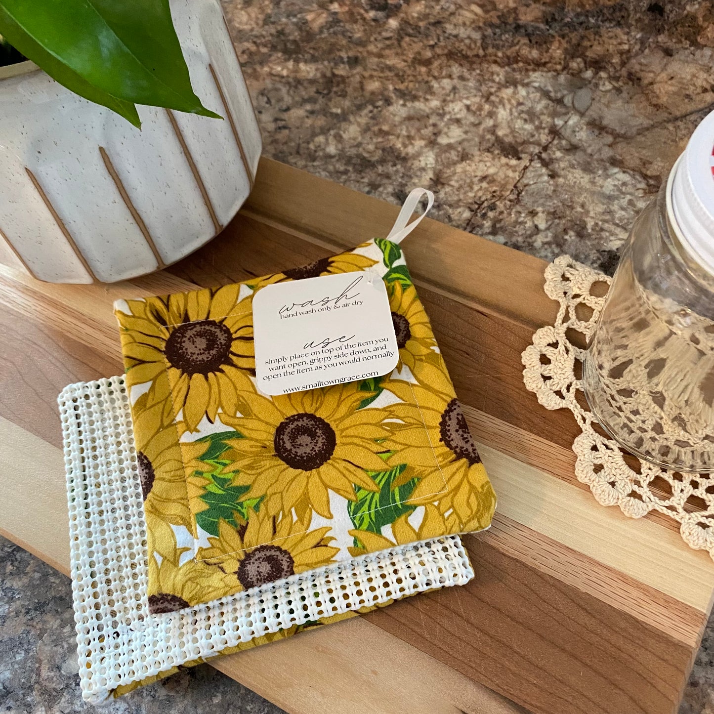 Yellow Sunflowers Jar Gripper