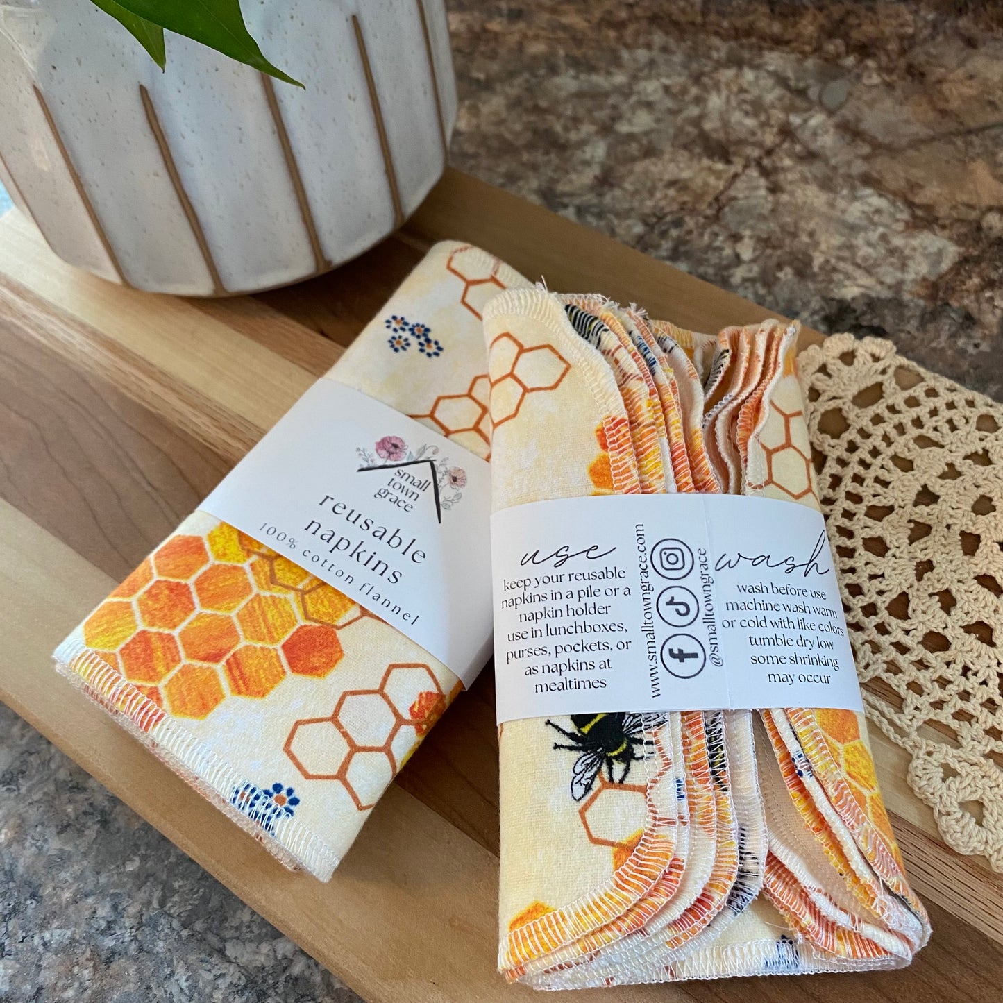 Honey Bees Reusable Napkins