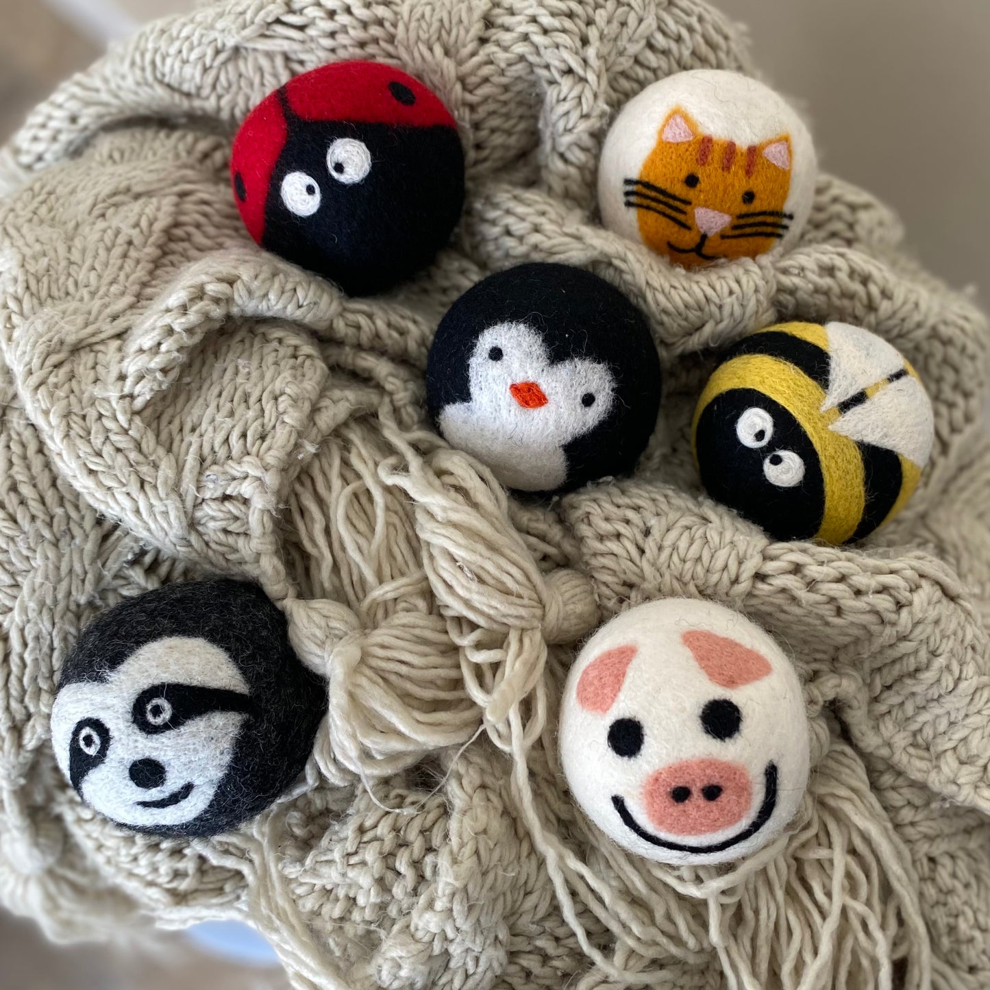 Wool Dryer Balls: Animals