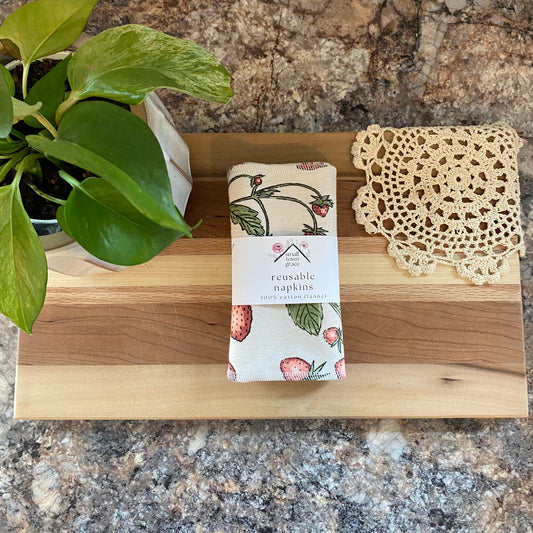 Antique Strawberries Reusable Napkins