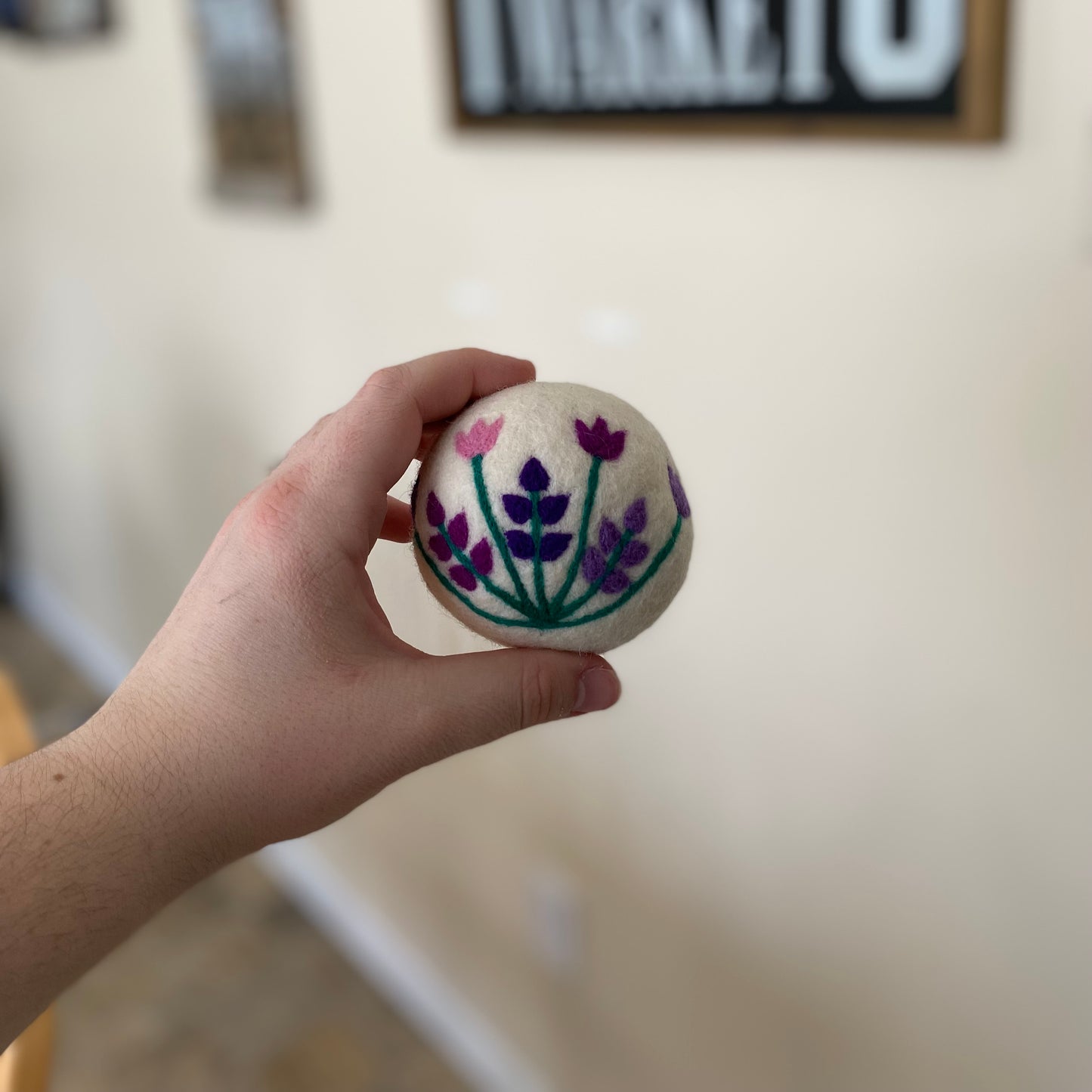 Wool Dryer Balls: Butterfly & Lavender