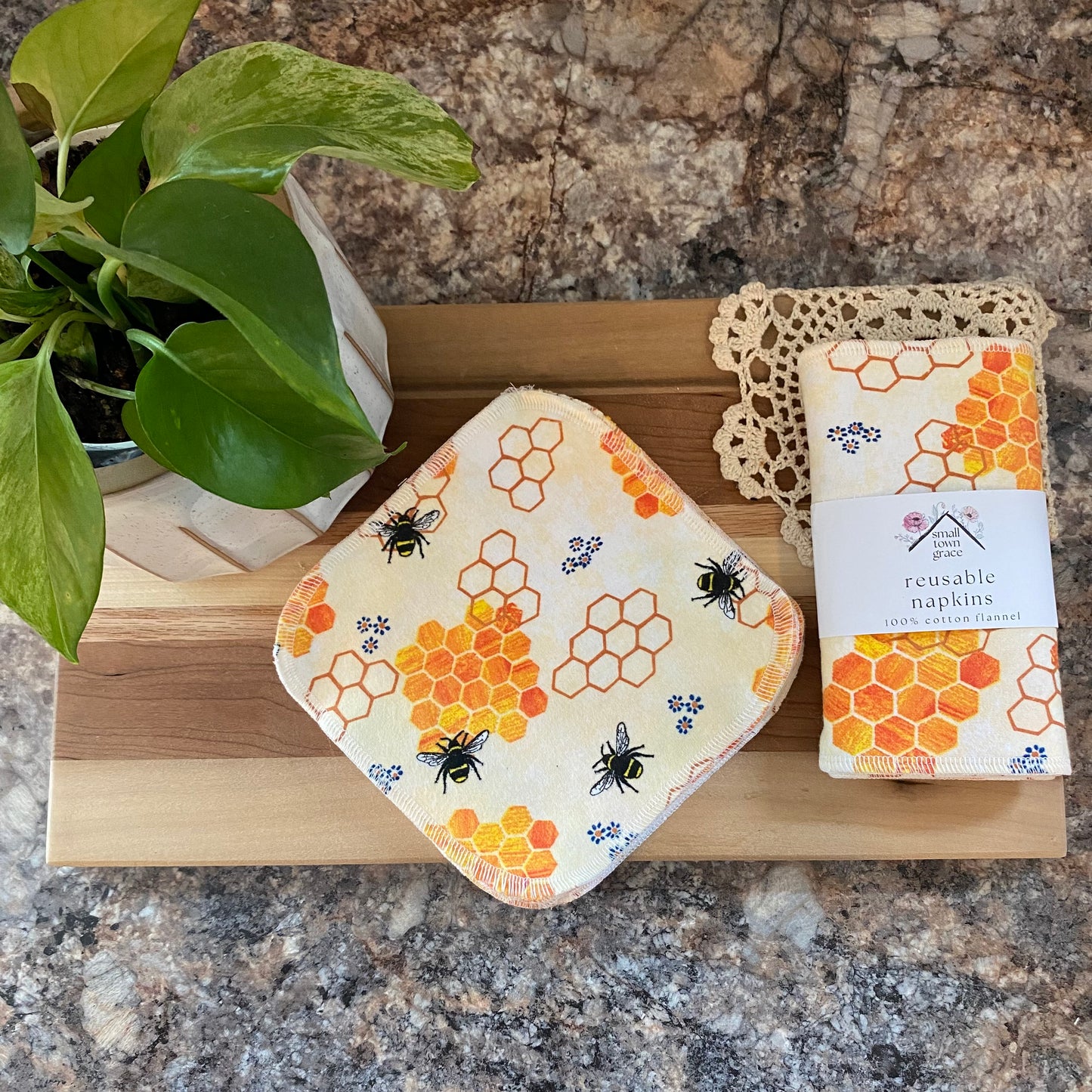 Honey Bees Reusable Napkins