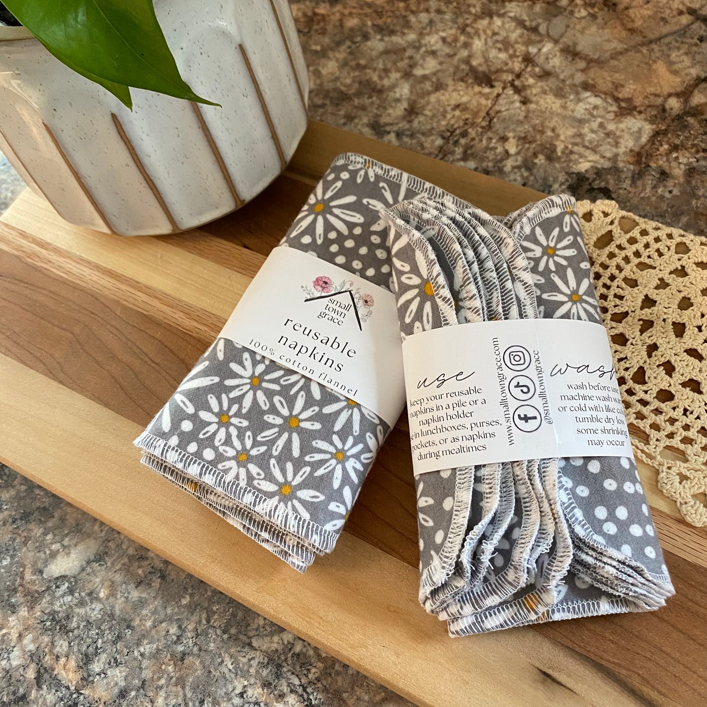 Tiny Daisies Reusable Napkins