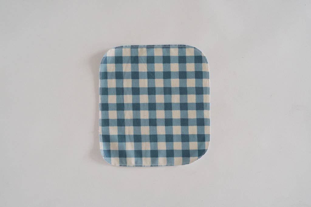 Reusable Paper Towels - Blue Gingham: 6 Pack Folded