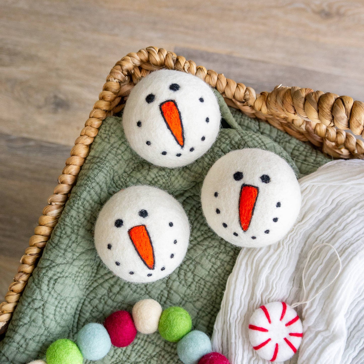 Snowman Eco Wool Dryer Balls