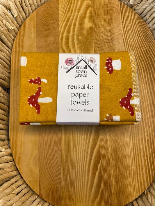 Red Top Mushrooms Reusable Paper Towels
