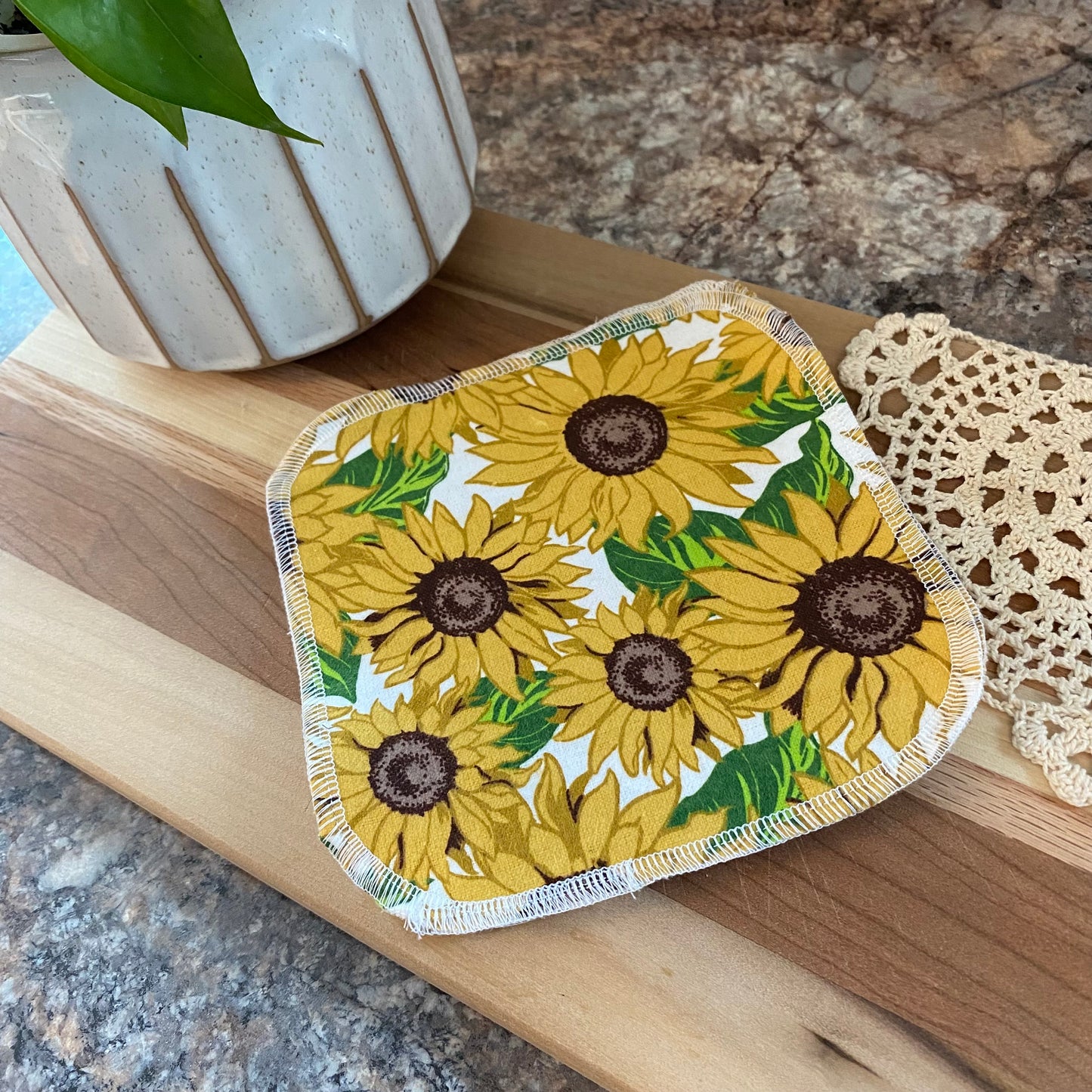 Yellow Sunflowers Reusable Napkins
