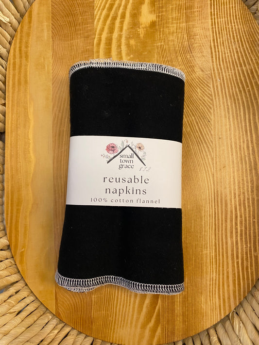 Black Reusable Napkins