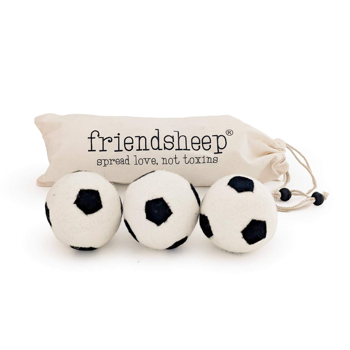 Soccer Eco Wool Dryer Balls - WORLD CUP: PACKAGE FREE