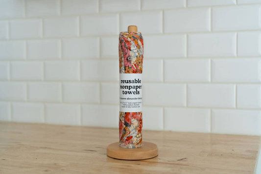 Reusable Paper Towels - Floral Haven: 6 Pack Rolled