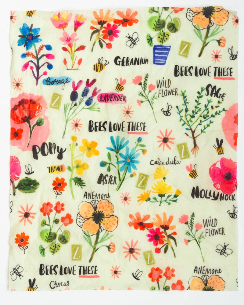 Z Wraps XL Reusable Beeswax Food Wrap - 16" x 26": Bell