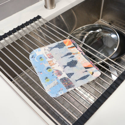 Scrap Felt Dish Cloth: Surprise Prints