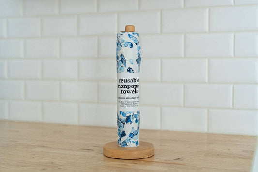 Reusable Paper Towels - Indigo Rose: 6 Pack Rolled