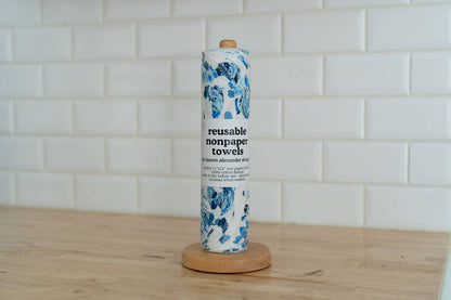 Reusable Paper Towels - Indigo Rose: 6 Pack Rolled