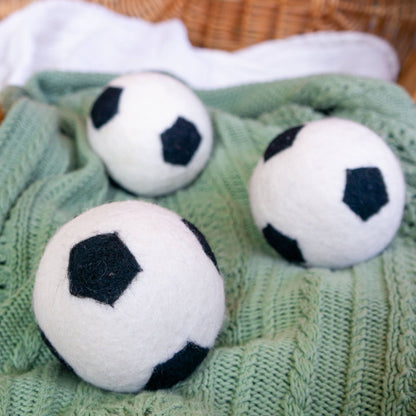 Soccer Eco Wool Dryer Balls - WORLD CUP: PACKAGE FREE