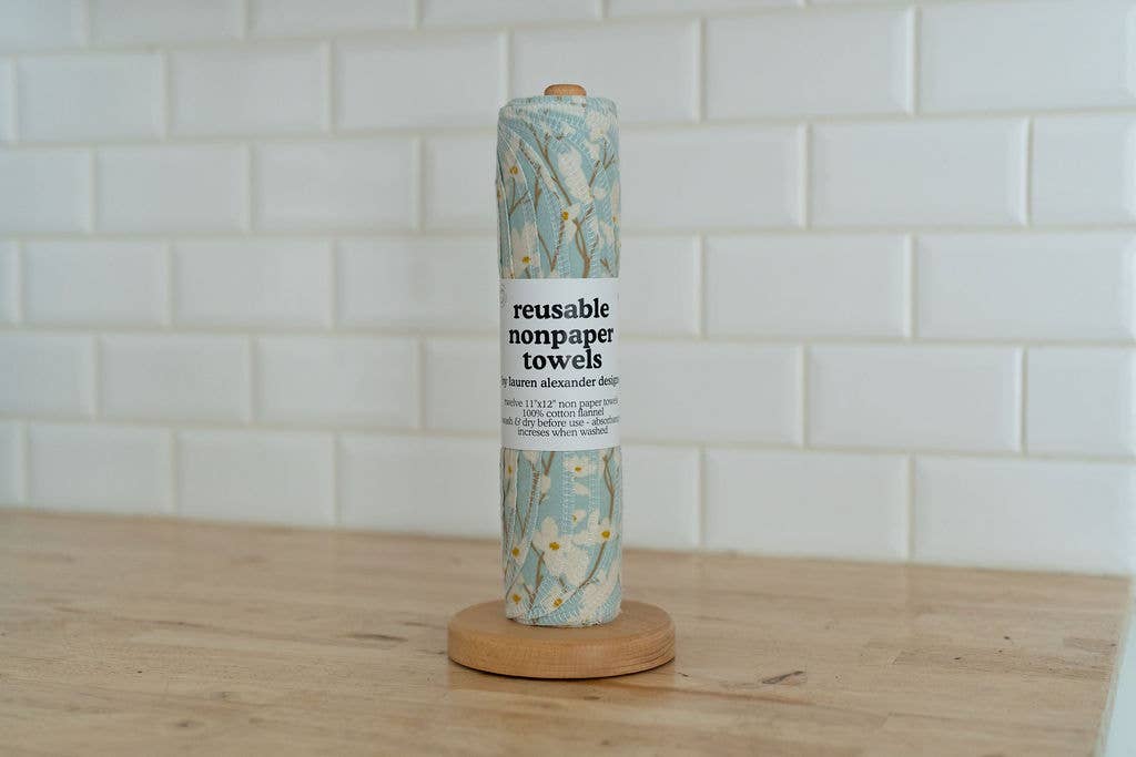 Reusable Paper Towels - Dogwood: 6 Pack Rolled