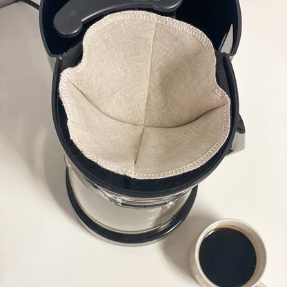 Organic Linen Coffee Filter: Basket - 2 Pack