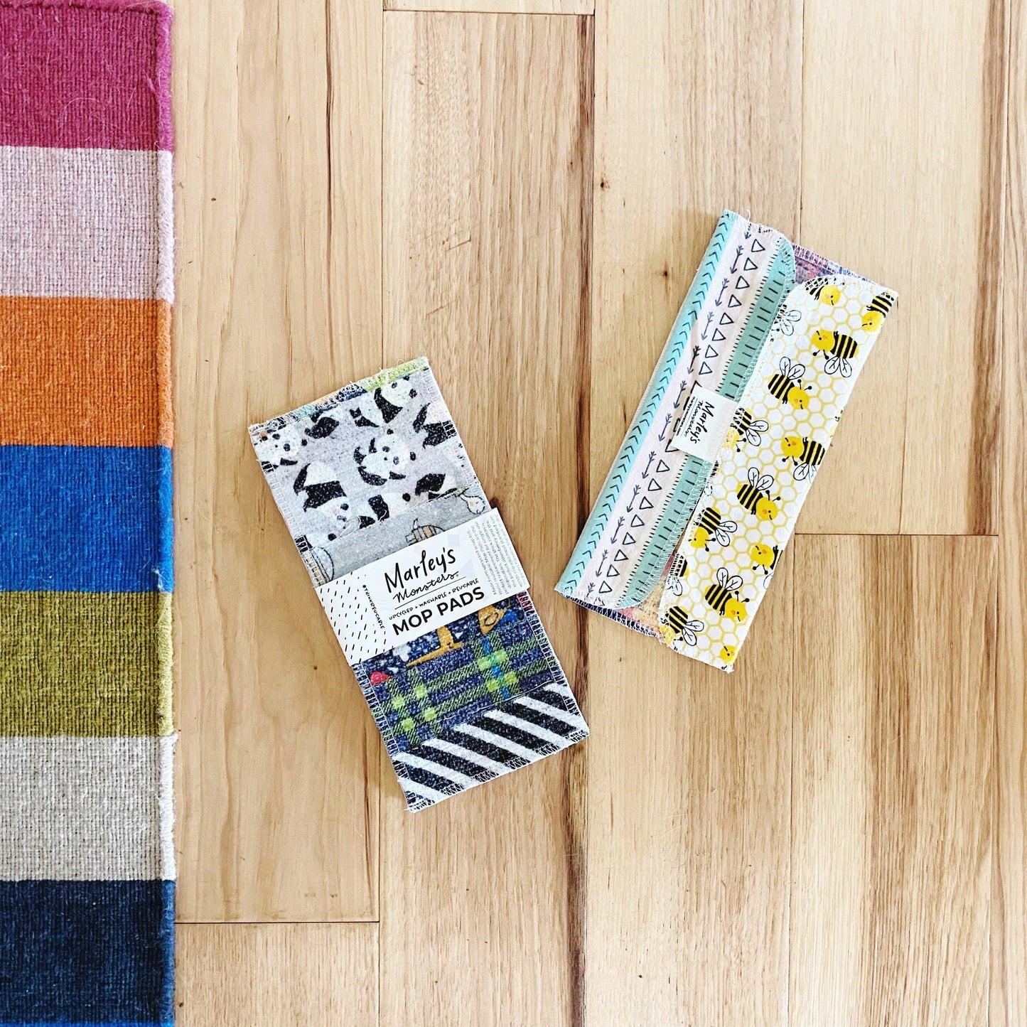 Scrap Felt Mop Pads: Set of 2 - Case of 6: Surprise Prints