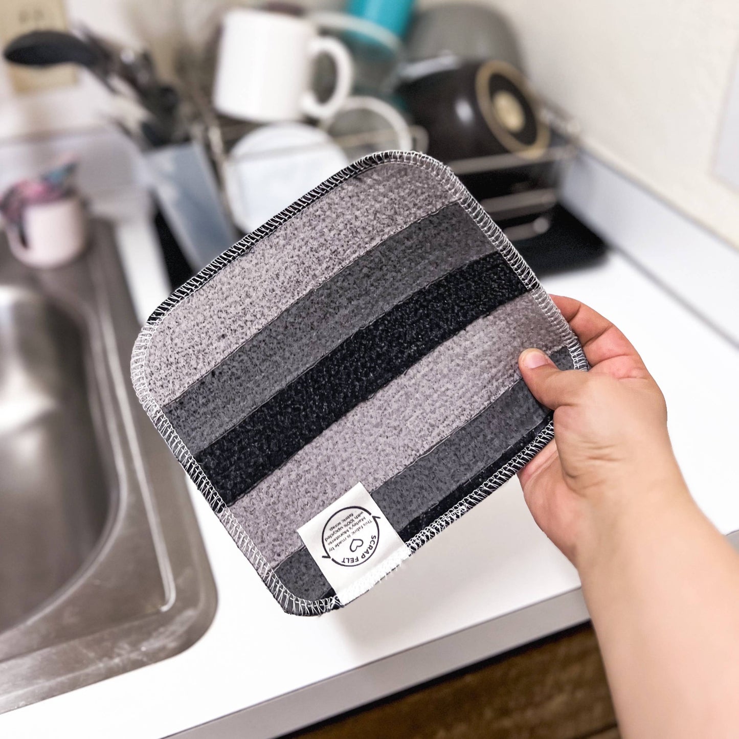 Scrap Felt Dish Cloth: Surprise Prints