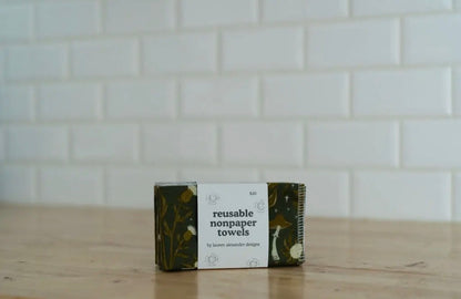 Reusable Paper Towels - Wooded Whimsy: 6 Pack Folded
