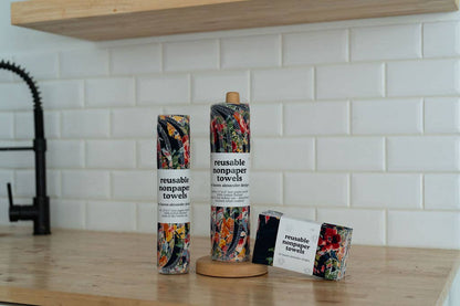 Reusable Paper Towels - Botanist : 6 Pack Folded