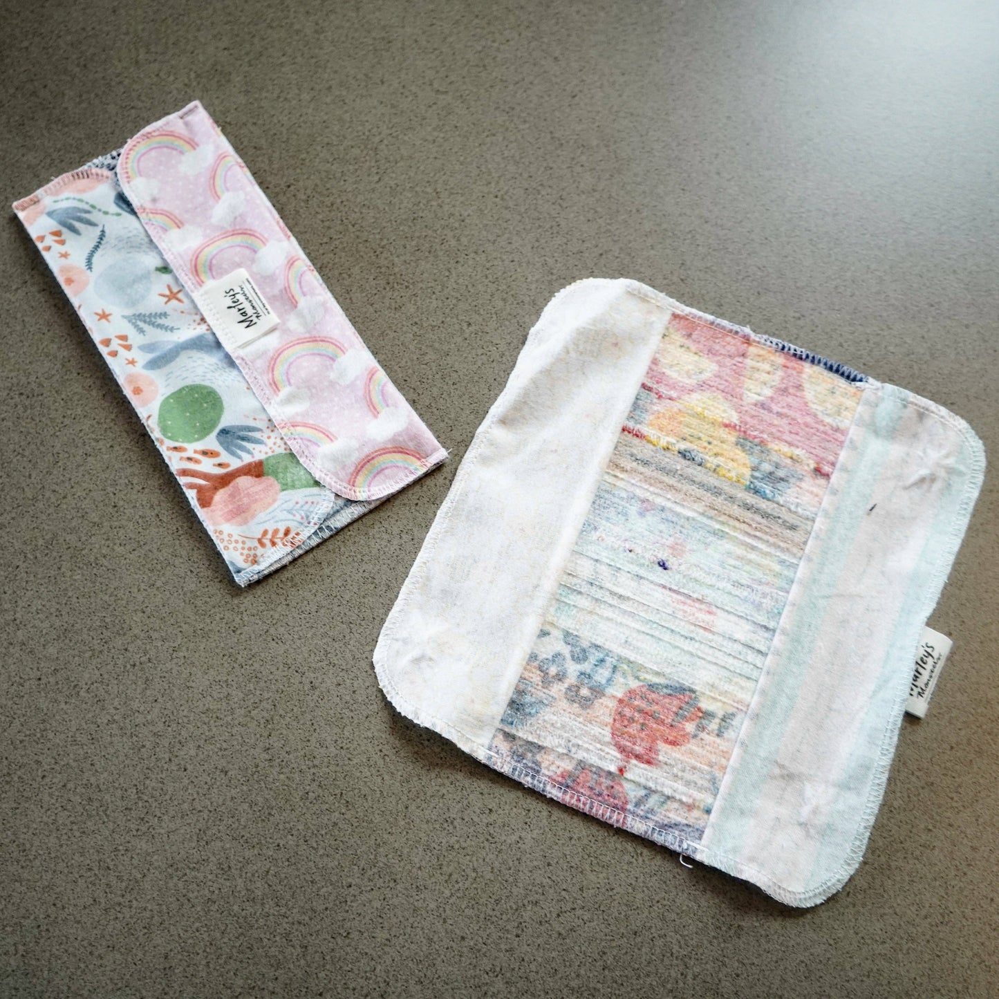 Scrap Felt Mop Pads: Set of 2 - Case of 6: Surprise Prints