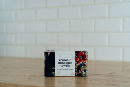 Reusable Paper Towels - Botanist : 6 Pack Rolled