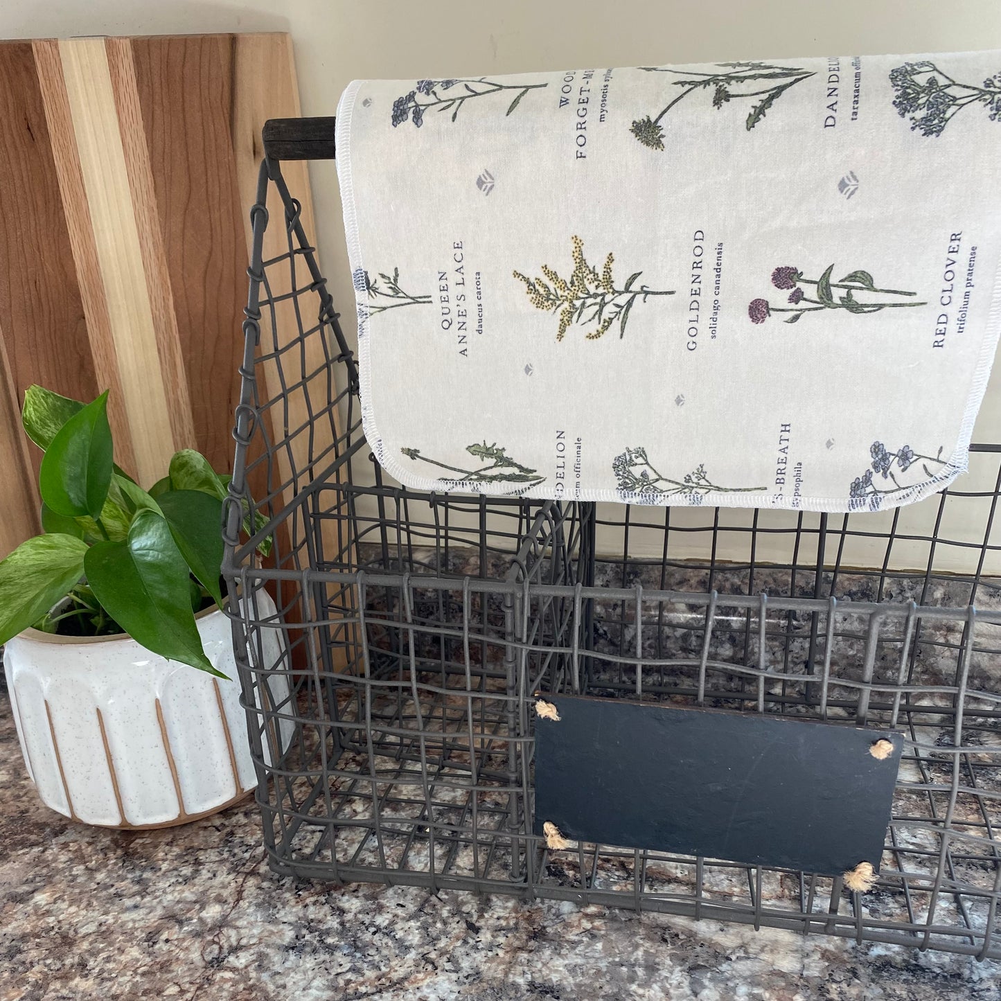 Floral Names Reusable Paper Towels