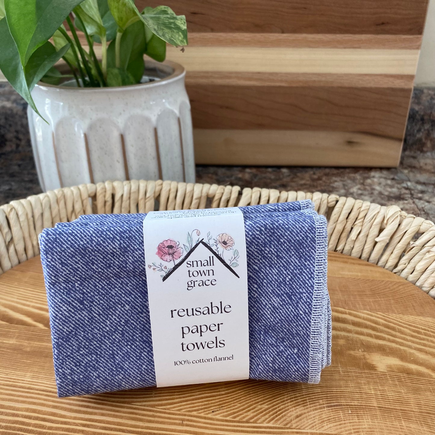 Blue Jean Teddy Reusable Paper Towels