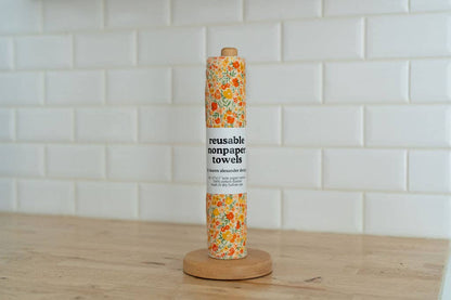Reusable Paper Towels - Retro Meadow: 6 Pack Folded