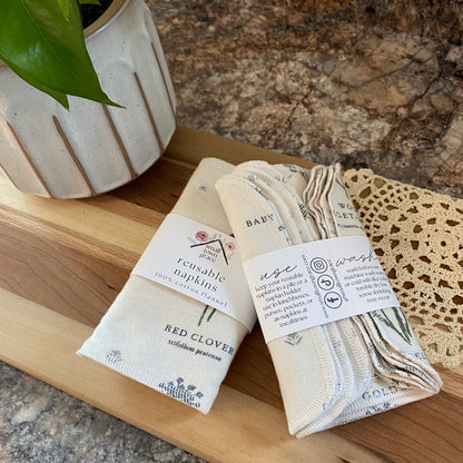 Floral Names Reusable Napkins