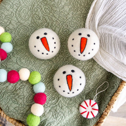 Snowman Eco Wool Dryer Balls