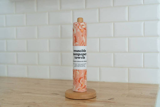 Reusable Paper Towels - Rose Gathering: 6 Pack Rolled