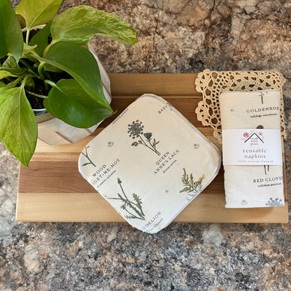 Floral Names Reusable Napkins