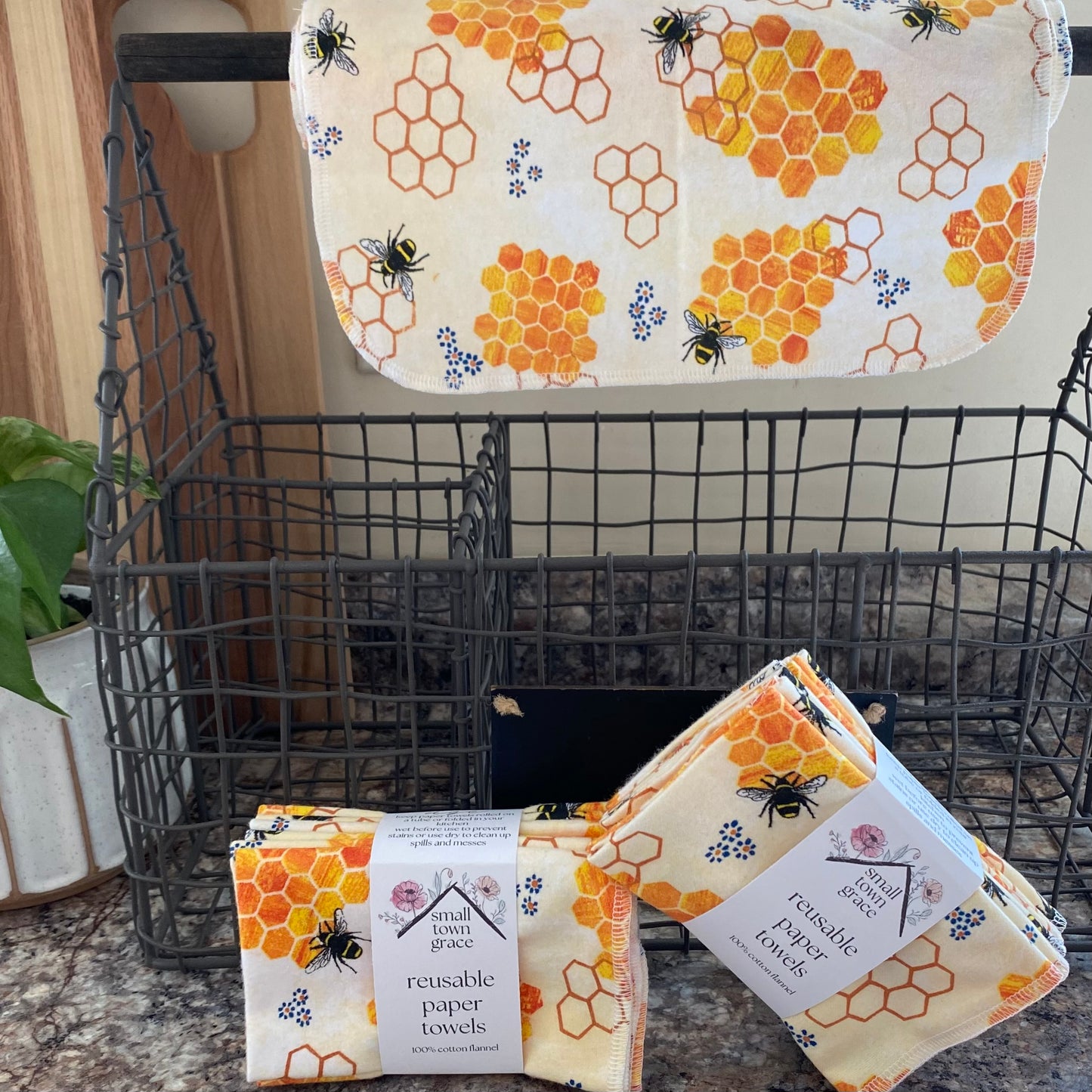 Honey Bees Reusable Paper Towels
