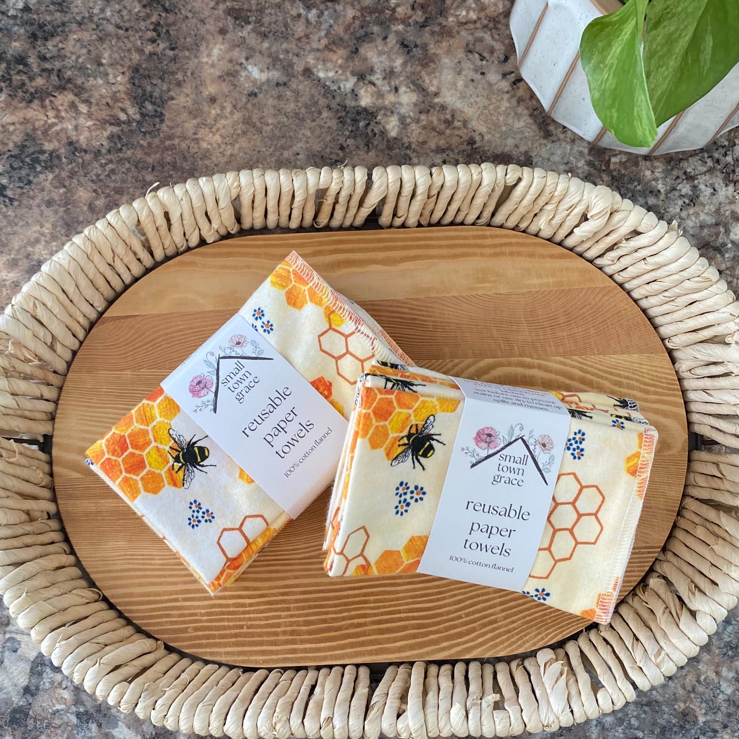 Honey Bees Reusable Paper Towels