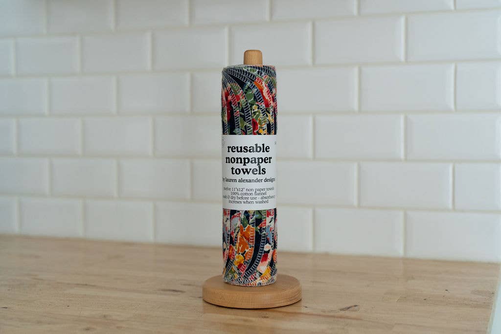 Reusable Paper Towels - Botanist : 6 Pack Folded