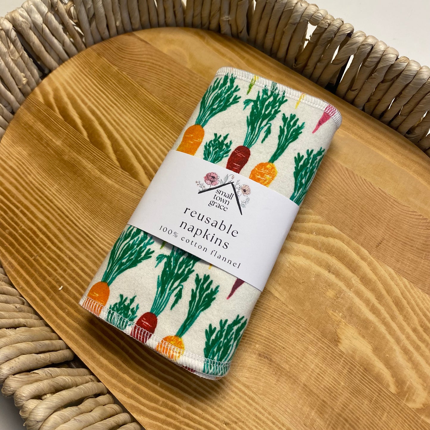 Colorful Carrots Reusable Napkins