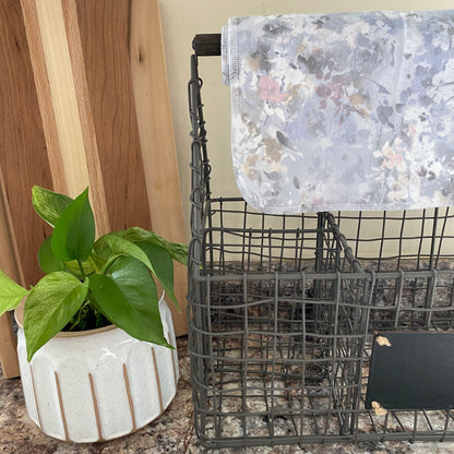 Gray Floral Reusable Paper Towels