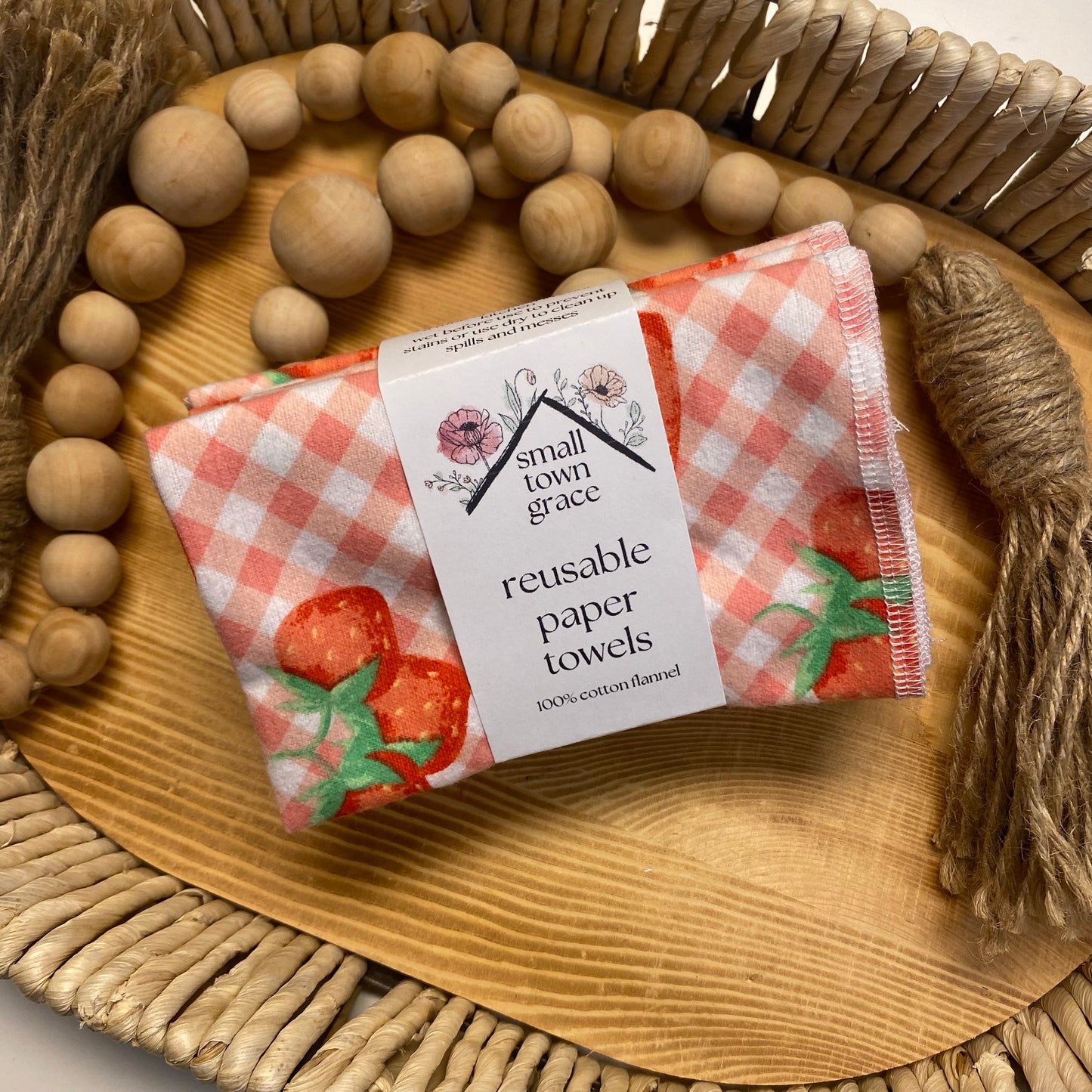 Strawberry Jam Reusable Paper Towels