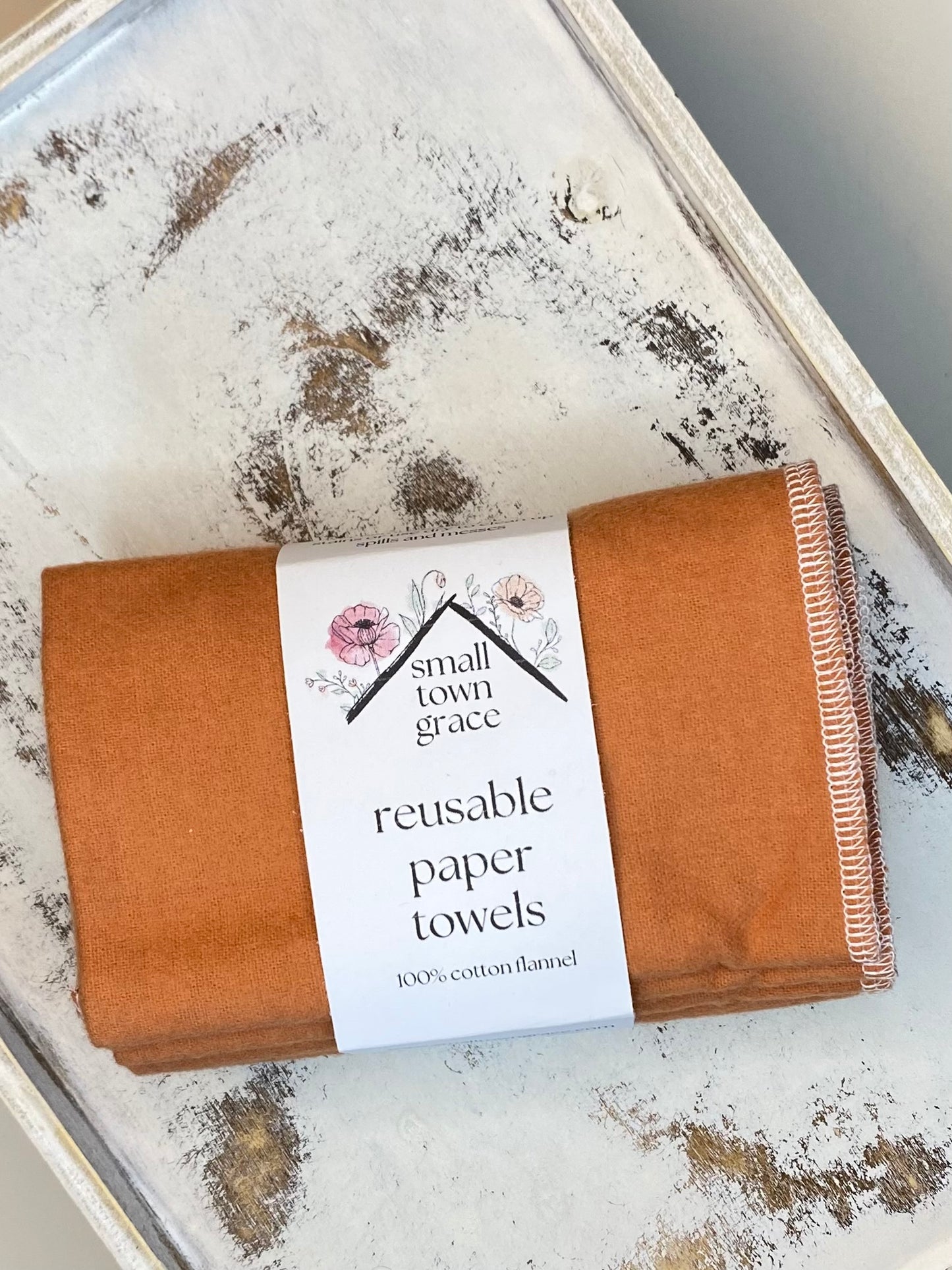 Burnt Orange Reusable Paper Towels
