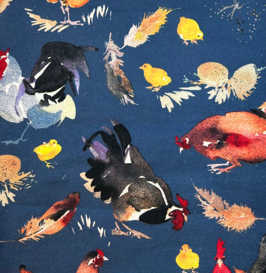 Watercolor Chickens Reusable Paper Towels