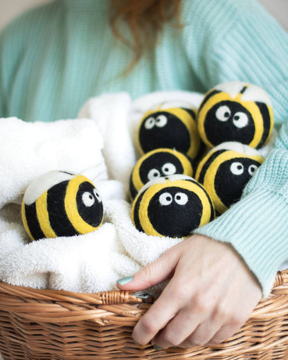 Bee Trio Eco Wool Dryer Balls - Set of 3: PACKAGE FREE