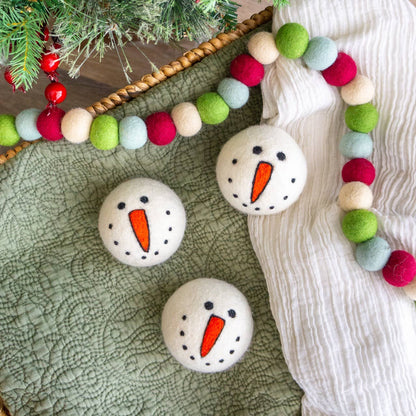 Snowman Eco Wool Dryer Balls